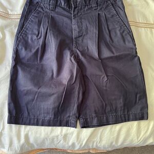 Basic Editions Dark Blue Flat Front Shorts for boys